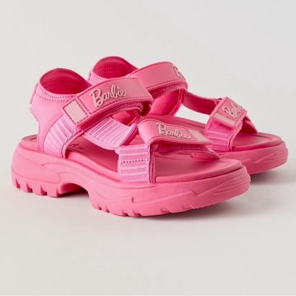 ZARA BARBIE technical chunky sole sandals - Picture 1 of 15